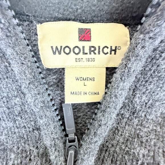 Woolrich Lambswool Fair Isle ¼-Zip Women's Sweater L - Picture 3 of 7